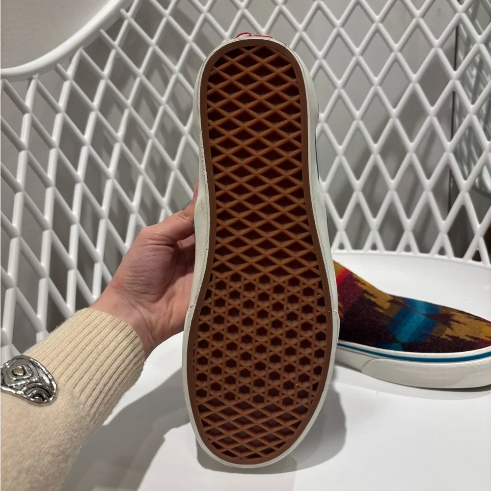 Vans Slip-On Shoes in Brown Multi - Picture 3 of 5